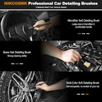 10PCS Car Cleaning Kit, Car Detailing Kit Interior Cleaner, Long Bristle Horse Hair Leather Cleaning Brush, Car Detailing Brushes, Microfiber Cloth & Applicator, Car Cleaning Supplies for Interior - Image 4