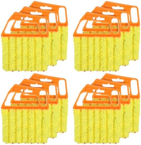 12pcs blinds cleaner tool handheld mini blind cleaner for vinyl blinds 7Finger Washable blind cleaners duster tool for Air Conditioner Window Fan Siding Dust Dirty Removable window cleaners by Unknown