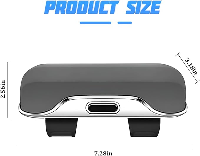 Sunglasses Holder for Car Sun Visor, Convenient Vehicle Visor Eyeglasses Organizer Case, Automotive Interior Glasses Hanger Protective Storage Box, Universal for Vehicles (Gray) - Image 2