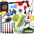 63PCS Car Wash Cleaning Kit,Car Wash Brush with Long Handle,Car Detailing Kit with Foam Gun,Car Cleaning Supplies,Handheld Vacuum, Car Detailing Kit (62PCS) by GASLIKE