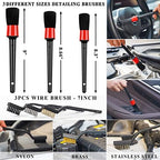 20Pcs Car Cleaning Kit, Interior Detailing Kit with High Power Handheld Vacuum, Detailing Brush Set, Windshield Tool, Blue Complete Auto Accessories for Women, Men - Image 5