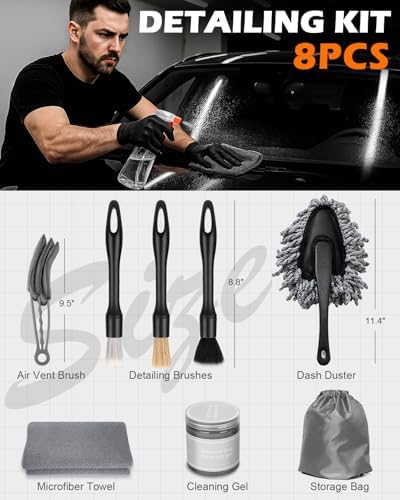 8PCS Car Interior Detailing Kit, Gifts for Men - Image 2