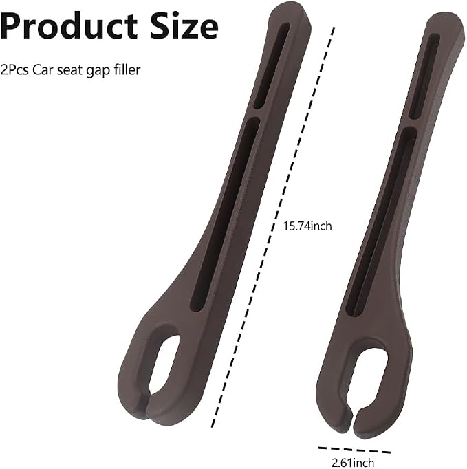 2PCS Car Seat Gap Filler Organizer with Phone Holder,[Upgrade Version] Car Seat Gap Organizer for Prevent Falling,Essential Car Accessories Car Side Seat Gap Filler (Brown) - Image 2