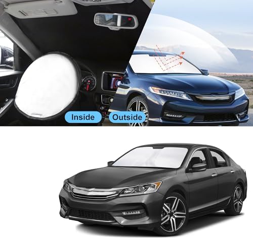 TINGLU Sun Shade for Honda Accord 2013-2017 Accessories Windshield Sun Shade Window Shade UV Rays Protection Sun Visor Cover with Steering Wheel Sunshade Storage Bag - Image 6