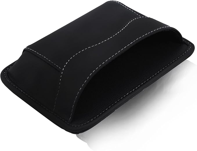 Black Car Seat Side Pocket Organizer - Change Holder, Pouch, Leather Cell Phone Sunglasses Holder, Seat Gap Filler Accessories Organizer by Unknown