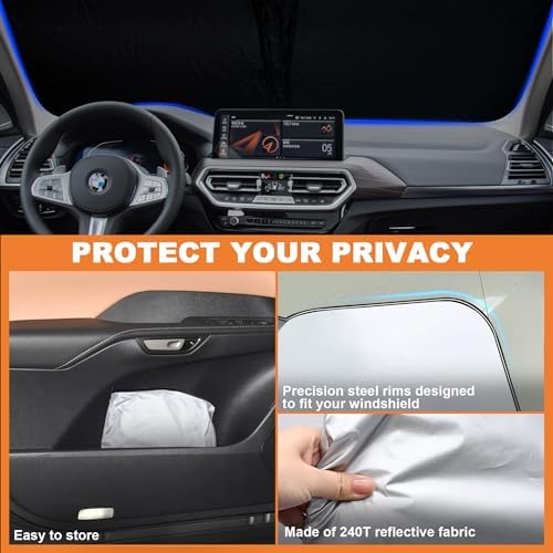 Foldable Front Windshield Sunshade fit for BMW X3 2018-2026 - Image 4