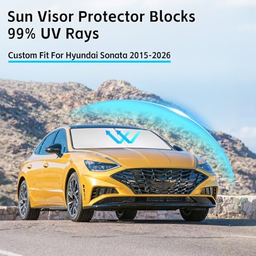 Windshield Sun Shade for Hyundai Sonata 2015-2026 Sunshade - Image 2