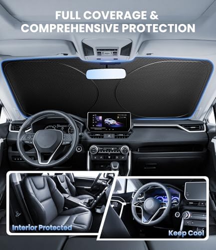 Zanch Windshield Sun Shade for Jeep Truck, 60" × 21" - Image 5