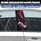 1Pair Car Center Pillar Stickers, Anti-Scratch Vinyl B-Pillar Protectors, HD Printed Smoke Pattern Symmetrical PET Waterproof Decals, Auto Center Column Decor, DIY Car Doors Pillar Decal (Purple) - Image 4