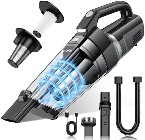 AHNR Handheld Vacuum Cleaner Cordless Rechargeable 16000PA for Car Home by AHNR