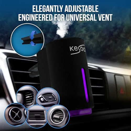 Smart Car Air Freshener: Revolutionary Smart Car Diffuser Vent Clip with 3 Exclusive 10 ml Fragrances (Black (Fresh Essence Collection)) - Image 3