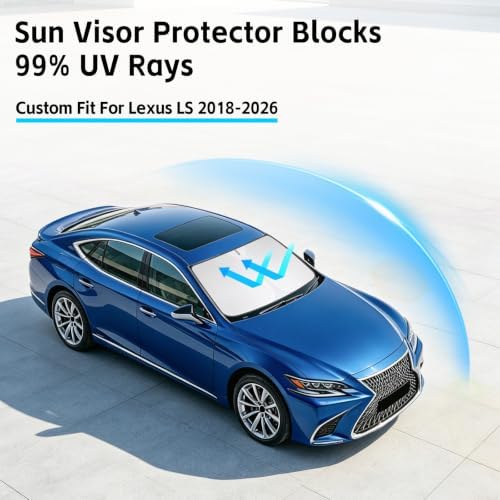 Windshield Sun Shade for Lexus LS 2018-2026 Sunshade - Image 2