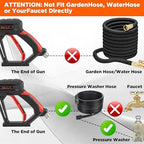 Tool Daily Short Pressure Washer Gun with Foam Cannon, Car Wash Brush - Image 2