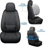 Front Seat Covers Custom Fit for Lexus RX350 2009-2026, Black | Lumbar Support, Luxury Faux Leather, Breathable, Anti-Slip, Airbag Compatible, Waterproof, Car Seat Protectors, 1 Row 2 Seats - Image 3