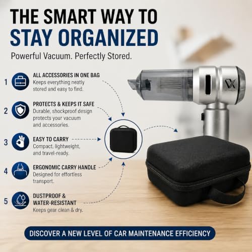Handheld Car Vacuum Cleaner Cordless Powerful 25000Pa Suction, 3-Speed Brushless Motor Mini Portable Rechargeable Lightweight Hand Held Vacuum & Blower for Vehicle Office Home Pet Hair - Image 2