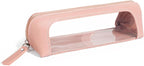 2Pack Clear Makeup Bags Set, Small Clear Makeup Bag, PU Leather Travel Makeup Brush Case Portable Transparent Waterproof Cosmetic Pencil Case Organizer Pouch(2Pack-White Set) - Image 5