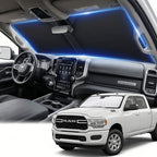 Windshield Sun Shade for Dodge RAM 2500 3500 Truck Accessories 2010-2025 2026 - Foldable Sunshade Sun Visor Protector Front Window Cover Custom Fit RAM 2Dr RegularCab, 4Dr QuadCab, CrewCab, MegaCab by AuyNeas