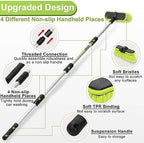 65”165cm Car Wash Brush Long Handle Soft Bristle Scrub Cleaning Mop with 4 Hand-held Places Extendable Washing Brushes Broom Kit for RV Boat Truck SUV Caravan Solar Panel House Siding,Sweep Snow - Image 2