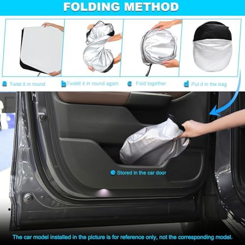 Foldable Front Windshield Sunshade fit for Honda Pilot 2016-2025 2026 - Image 7