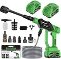 Cordless Portable Power Washer with 2×4000mAh Batteries & Power Display by Unknown