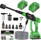 Cordless Portable Power Washer with 2×4000mAh Batteries & Power Display by Unknown