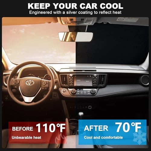 Foldable Front Windshield Sunshade fit for Toyota RAV4 2013-2018 - Image 2