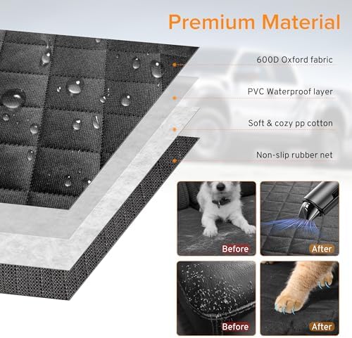 Dog Car Seat Cover for Back Seat for Mazda CX50 CX-50 CX5 CX-5 CX30 CX-30 | 2000-2026 2027 Accessories, Waterproof Non-Slip Pet Bench Backseat Covers - Image 4