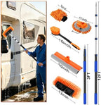 AgiiMan Car Wash Brush with Long Handle, 3-12FT Telescoping Car Cleaning Kit, Soft Bristle RV Wash Brush and Car Wash Mop for Car Truck SUV RV Boat Solar Panel House Siding Exterior Washing - Image 2