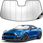 Windshield Sun Shade for Ford Mustang 2015-2023 w/Rearview Camera Specific by Unknown