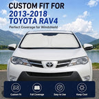 for 2013-2018 Toyota RAV4 Windshield Sun Shade Front Window Shade Custom Fit RAV4 Accessories LE, XLE, Premium, XSE, Limited, SE, TRD Off-Road Sun Visor Protector Foldable Blocks UV Rays - Image 2