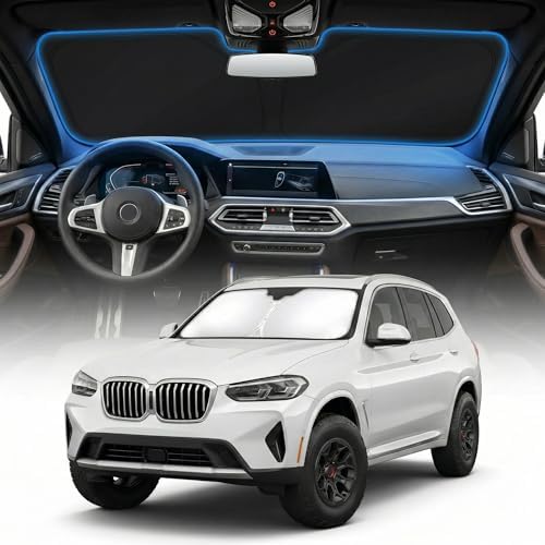 for BMW X5 Sun Shade Windshield Cover - Custom Fit X5 Accessories 2019-2025 2026 Sunshade Foldable UV Protection & Heat Shield Sun Visor Accessories by Unknown