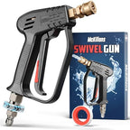 McKillans® Short Pressure Washer Gun with Swivel - High Pressure Water Handle with 3/8" Male Plug and 1/4” Quick Connector Coupler - Power Washer Gun Compatible with Foam Cannon - Car Wash Foam Gun by McKillans
