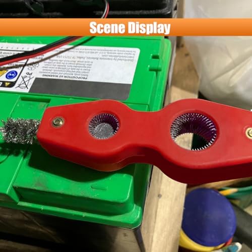 4 in 1 Car Battery Terminal Cleaning Brush, Anti-Rust Copper Pipe Cleaner, Anti-Corrosion Battery Terminal Brush, Universal Marine Plumbing Installation Soldering Brazing Accessories (Red) - Image 5
