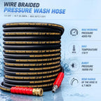 Hourleey 50FT Pressure Washer Hose with 3/8 Inch Quick Connect, High Tensile Wire Power Washer Hose, 4000 PSI - Image 6