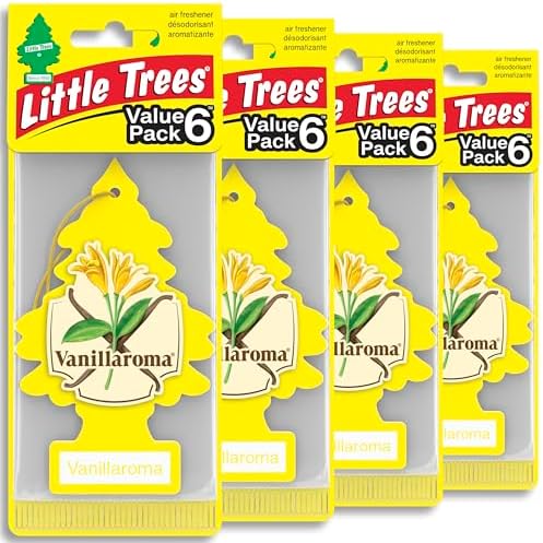 LITTLE TREES Car Air Freshener | Hanging Tree Provides Long Lasting Scent for Auto and Home | 24 Air Fresheners |Vanillaroma by LITTLETREES