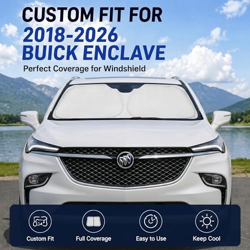 Custom Fit Windshield Sun Shade for Buick Enclave 2018-2025 - Image 2