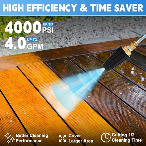 Yupjlia Turbo Nozzle Pressure Washer Tips, 4000 PSI Max, 360° Rotating - Image 3