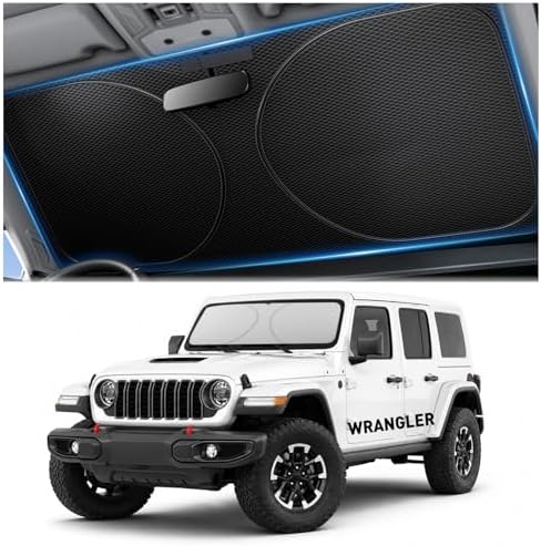 Zanch Windshield Sun Shade for Jeep Wrangler 2000-2025 by Zanch