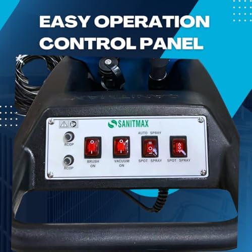 Commercial Walk-Behind Carpet Extractor Machine, 160 PSI Cold Water Carpet Cleaner, 21 KPA Suction, 13.8" Brush Width, 18.5" Squeegee Width, 10.5-Gal Solution Tank, 8-Gal Recovery Tank - Image 4