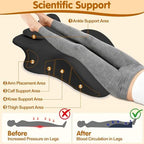 Intimacy Couples Pillow, 27° Ergonomic Memory Foam Wedge Pillow-Reading Reclining Positioning Support,Contoured Waist Neck Back Support Bed Rest-Removable Cover - Image 3