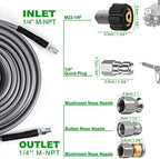Sewer Jetter Kit 100FT for Pressure Washer, 5800PSI Drain Cleaner Hose - Image 4