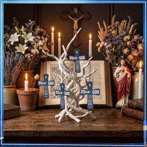 Fumete 24 Pcs Christian Gifts for Men Blue Cross Car Air Fresheners Bulk - Image 6