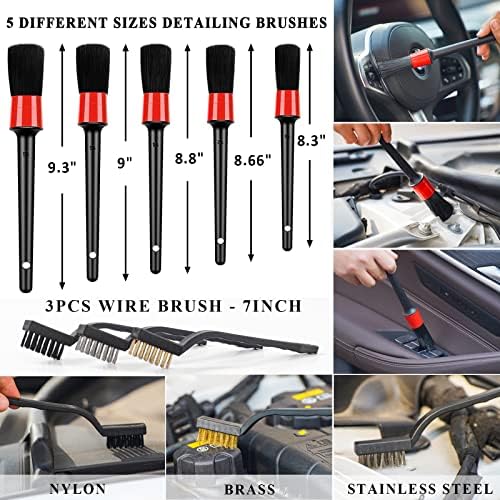 39Pcs Car Cleaning Kit, Interior Detailing Kit with High Power Handheld Vacuum, Detailing Brush Set, Windshield Tool, Blue Complete Auto Accessories for Women, Men - Image 4