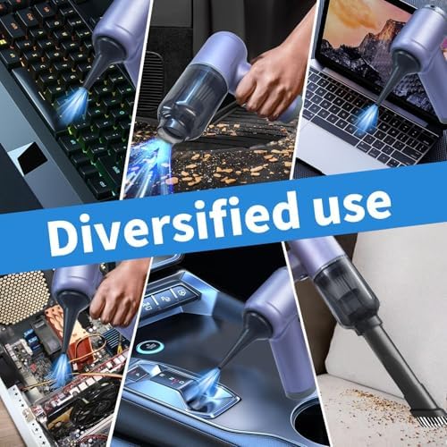 Portable Car Vacuum Cordless,2-in-1 Blow Suction Handheld Cleaner with Multi-Nozzles, Rechargeable Mini Vacuum for Car, Home, Office, Pet Hair, Sofa, Keyboard. - Image 5