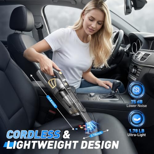 CKIKH Handheld Vacuum Cordless, 15000PA Hand Held Car Vacuum Cleaner - Image 7