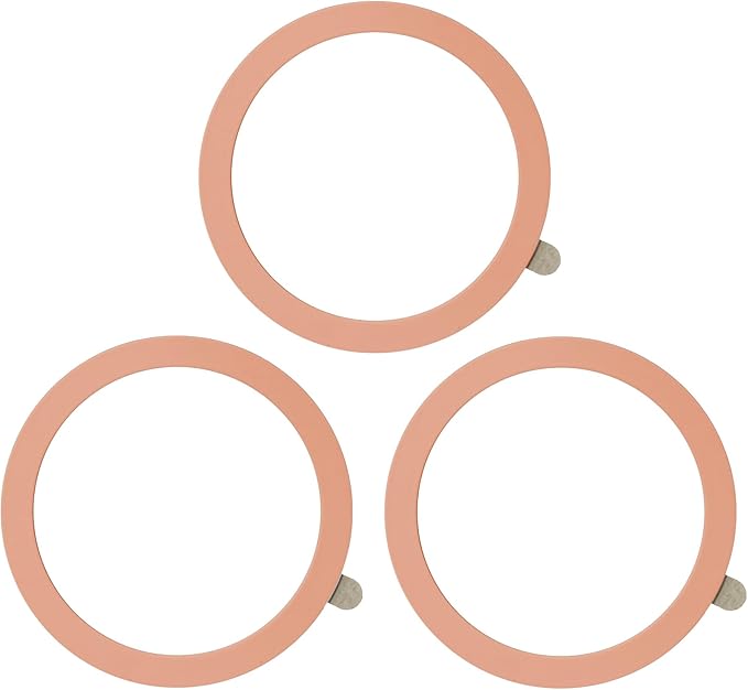 TENOC Universal Metal Ring Sticker, 3Pcs, Rose Gold | Compatible with iPhone/Samsung/Android Cellphones, Magnetic Phone Charger/Mount/Holder Conversion by TENOC
