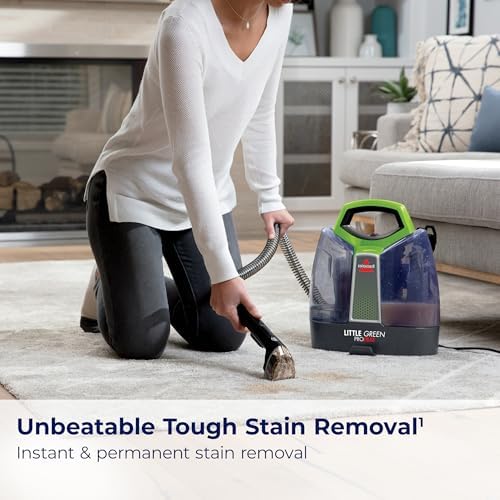 BISSELL Little Green Proheat Portable Deep Cleaner/Spot Cleaner and Car/Auto Detailer with self-Cleaning HydroRinse Tool for Carpet and Upholstery, 2513E - Image 3