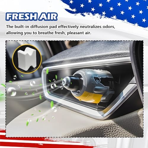2026 New Fw-190 WW2 Planes Car Air Vent Clip,Fw-190 Fighter Car Vent Clips with Spinning Propeller Fighter Plane Decor,Universal Air Vent Decorations for Cars as Gift for Men & Pilots - Image 4