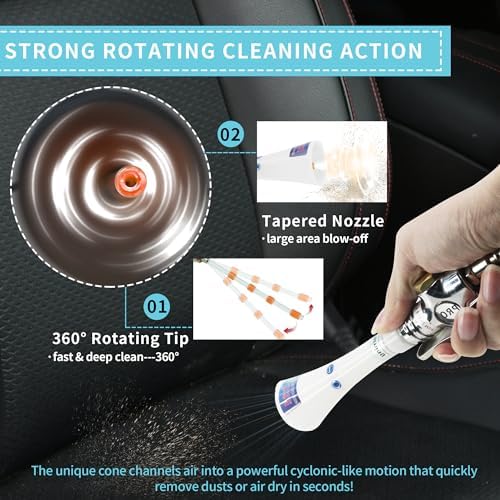 GOCCIDA Tornado Mini High Pressure Air Blower for Auto Interior Cleaning - Image 2