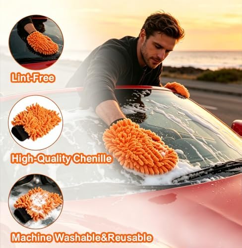 AgiiMan Car Wash Brush with Long Handle, 3-12FT Telescoping Car Cleaning Kit, Soft Bristle RV Wash Brush and Car Wash Mop for Car Truck SUV RV Boat Solar Panel House Siding Exterior Washing - Image 6